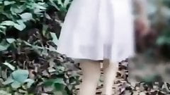 When walking in the beauty park, she was followed and teased