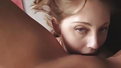 Pretty eyes licks passionately girlfriend’s pussy